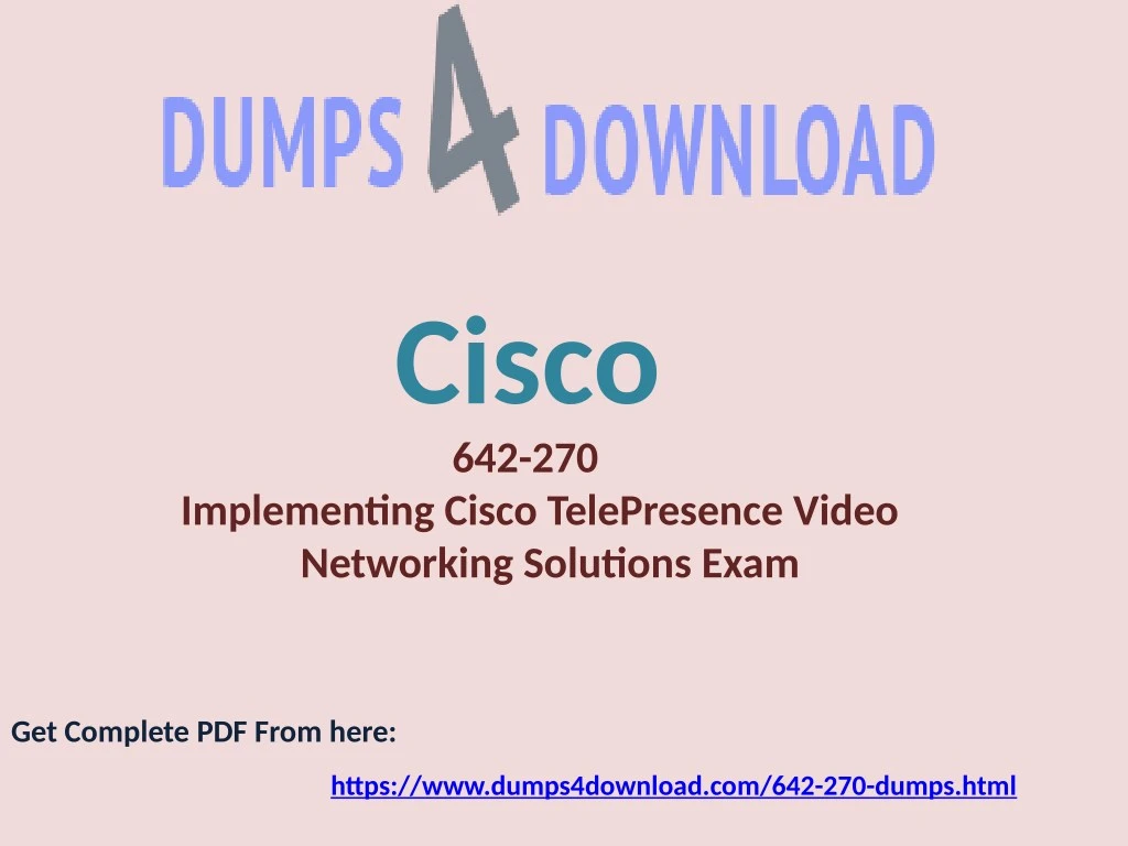 cisco 642 270 implementing cisco telepresence