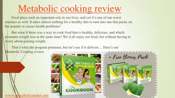 Metabolic cooking Review
