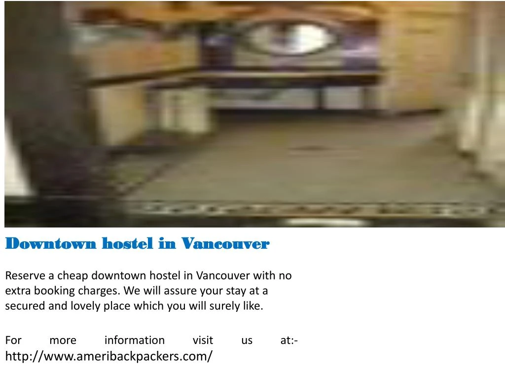 downtown hostel in vancouver