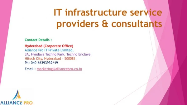 IT infrastructure service providers,IT consultants