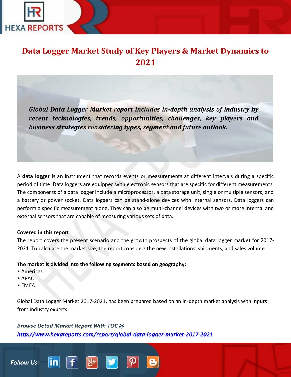 data logger market study of key players market
