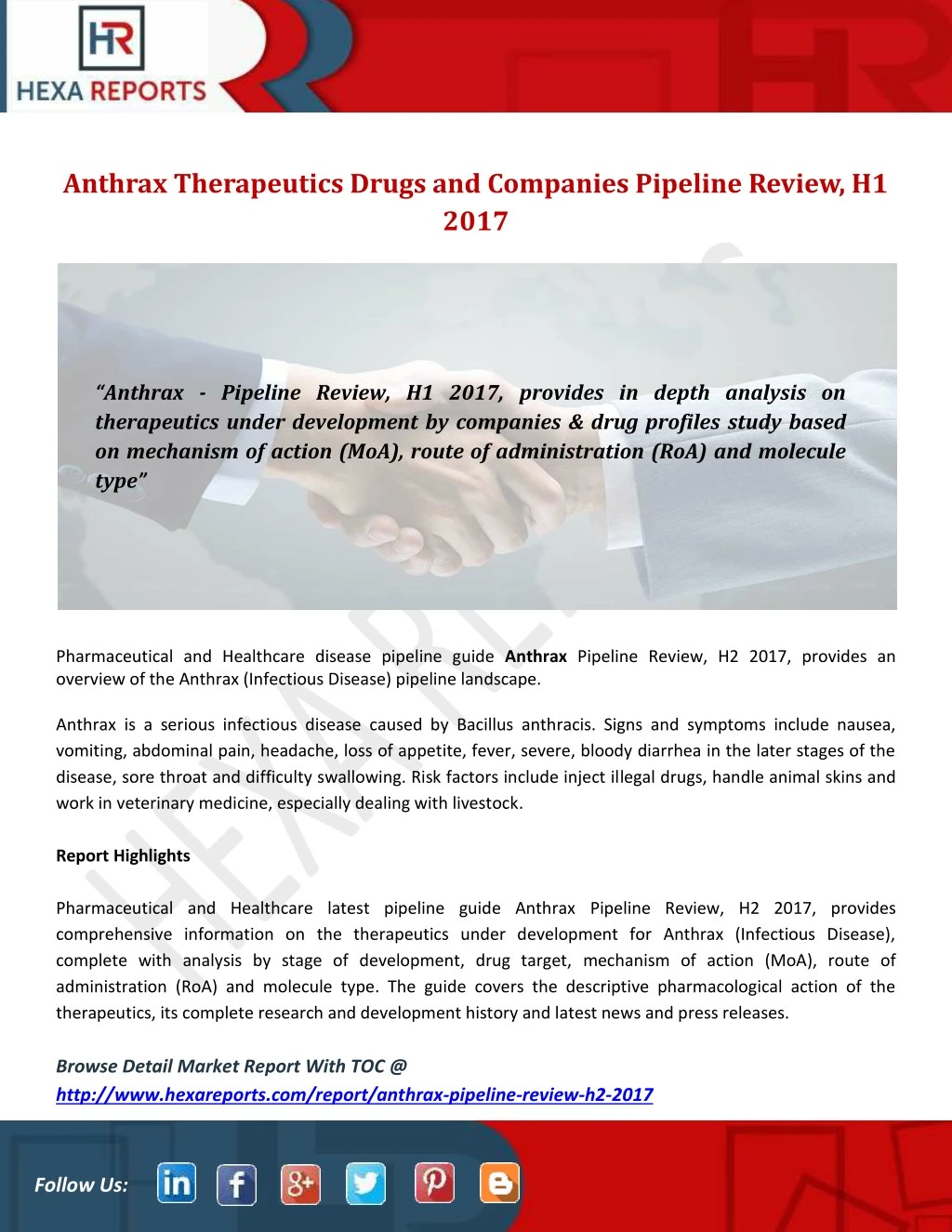 anthrax therapeutics drugs and companies pipeline