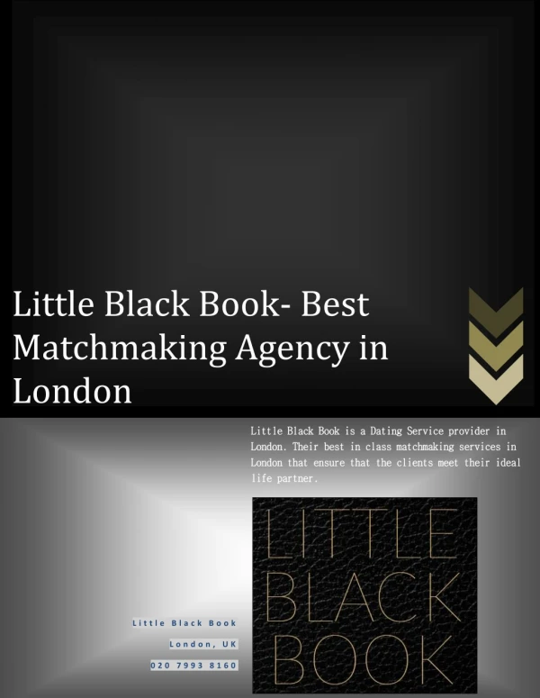 Little Black Book- Matchmaking & Dating Agency in London