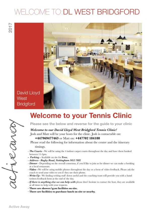 Tennis Clinic