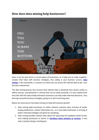 How does data mining help businesses - slide 1