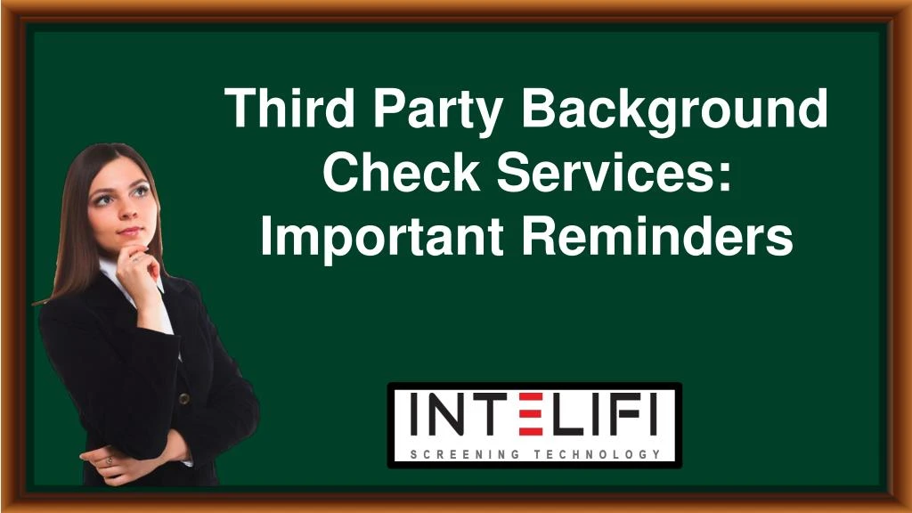 third party background check services important