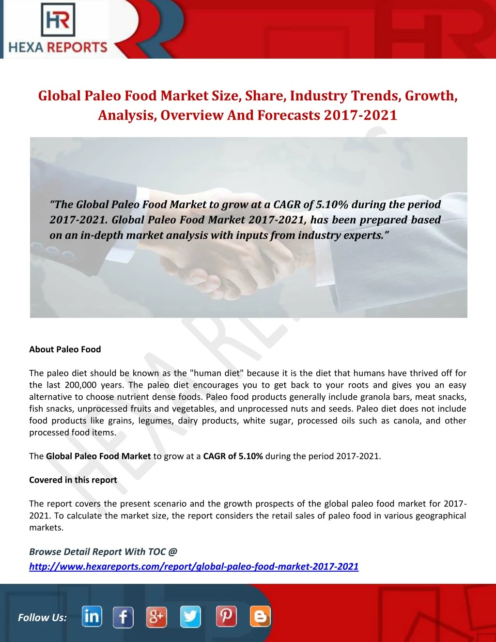 global paleo food market size share industry
