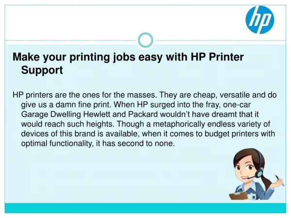 Make your printing jobs easy with HP Printer support