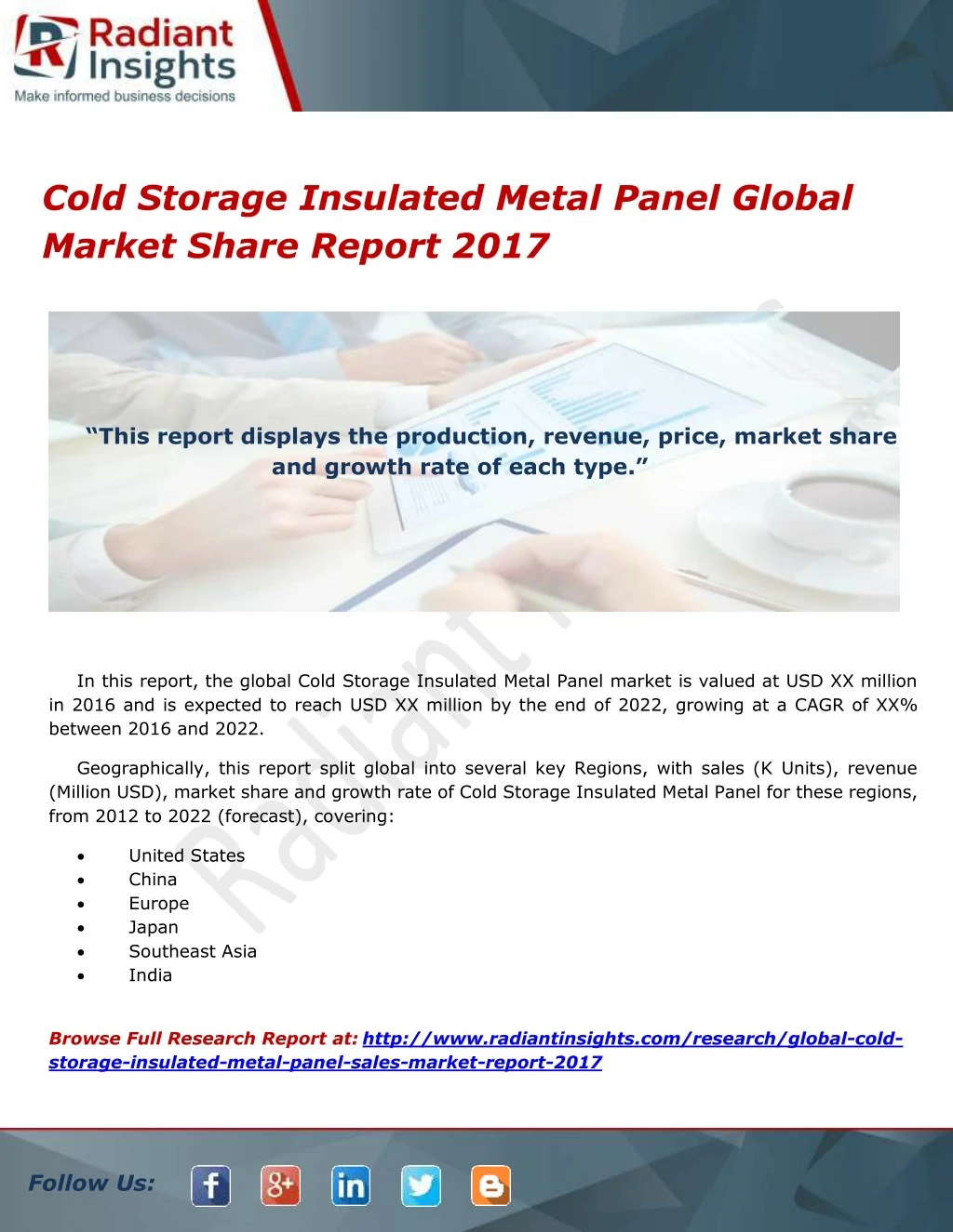 cold storage insulated metal panel global market