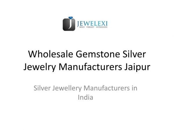 Silver Jewelry Manufacturers in Jaipur