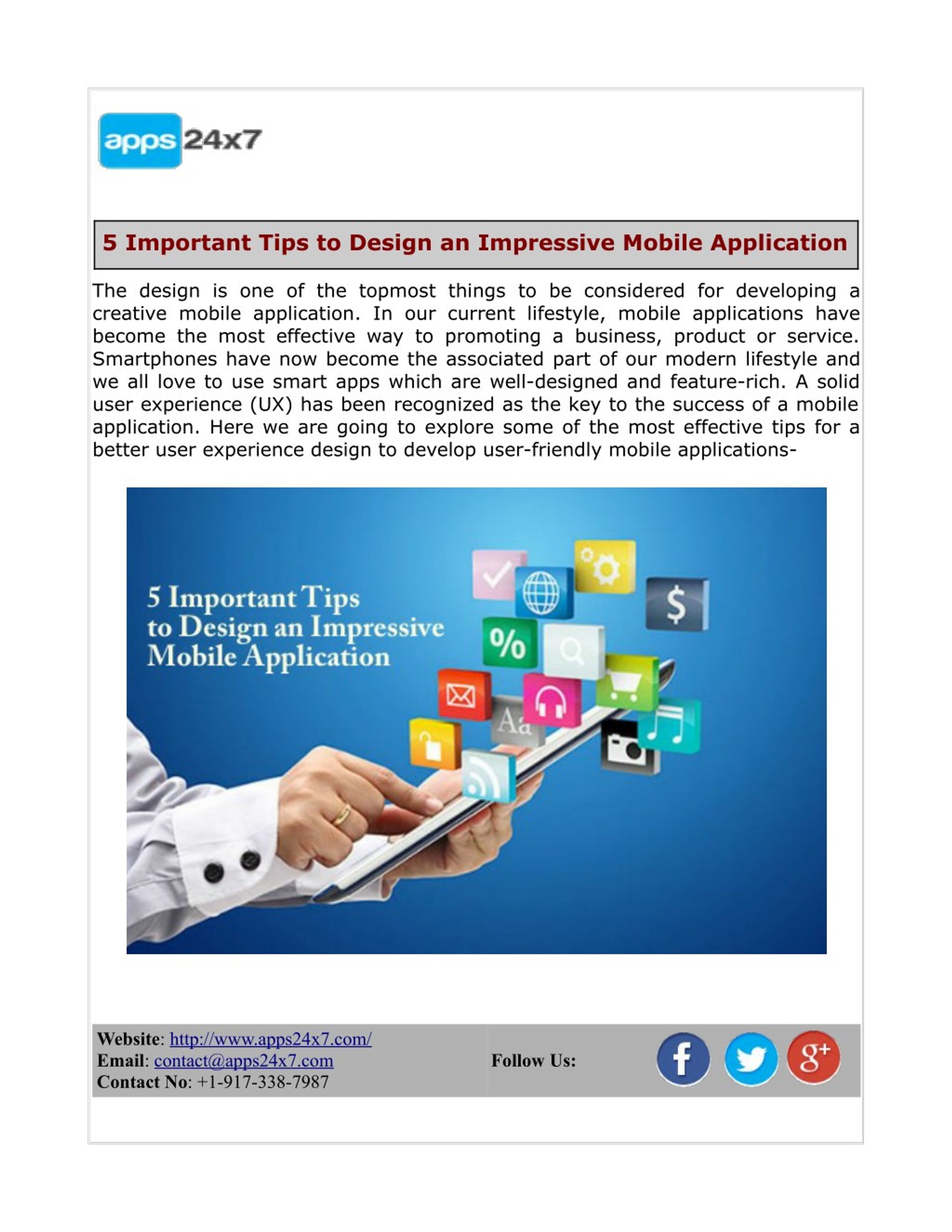 PPT - 5 Important Tips to Design an Impressive Mobile Application ...