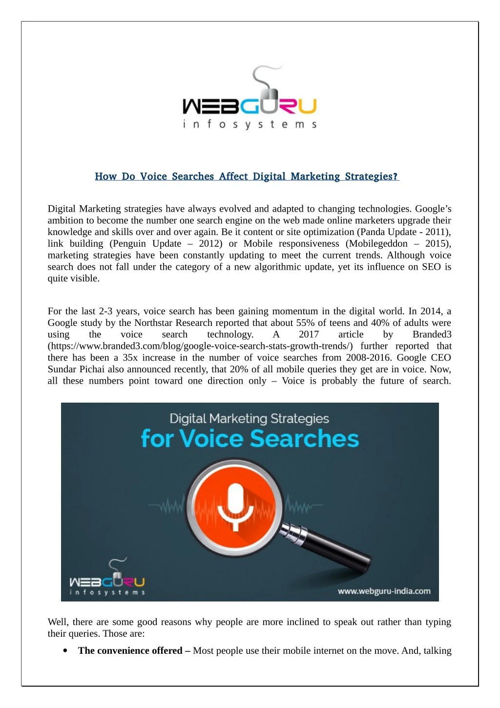 how do voice searches affect digital marketing