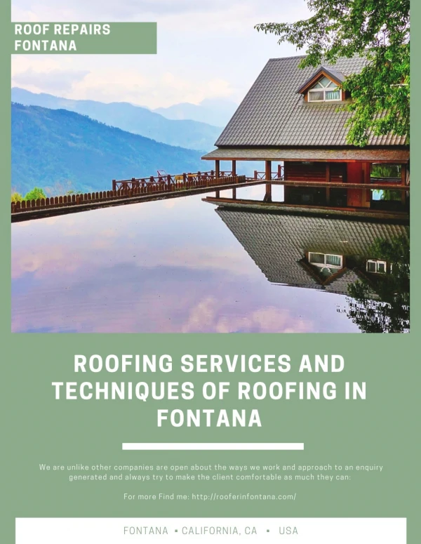 Roof repair specialist Fontana