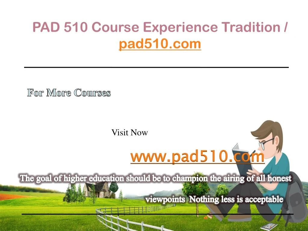 pad 510 course experience tradition pad510 com