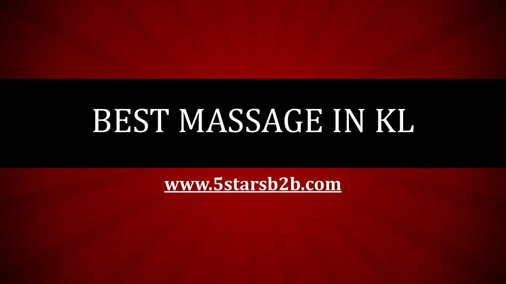 best massage in kl