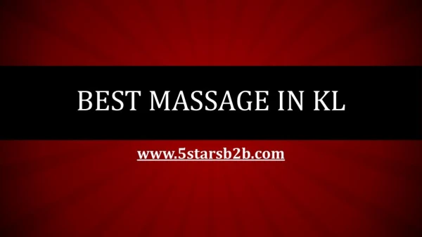 Best Massage in KL