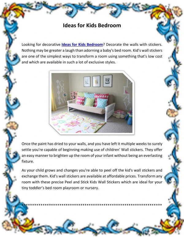 Best Ideas for Kids Bedroom