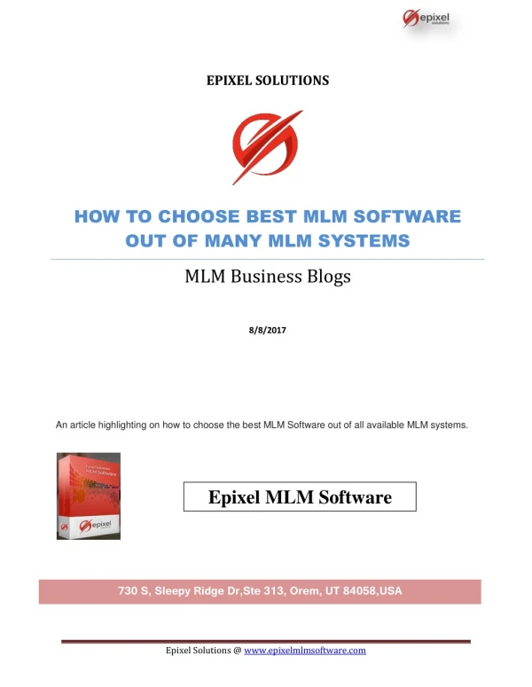 Choosing a best MLM Software Among A bunch of Systems