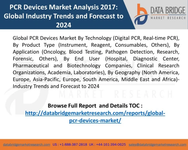 Global PCR Devices Market Report 2017-2024