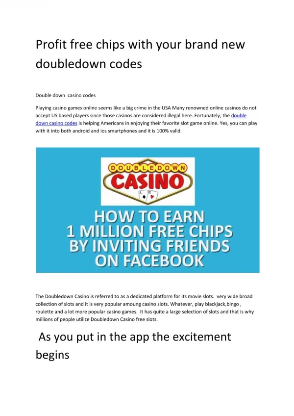 Getting started with doubledown app for android and Ios