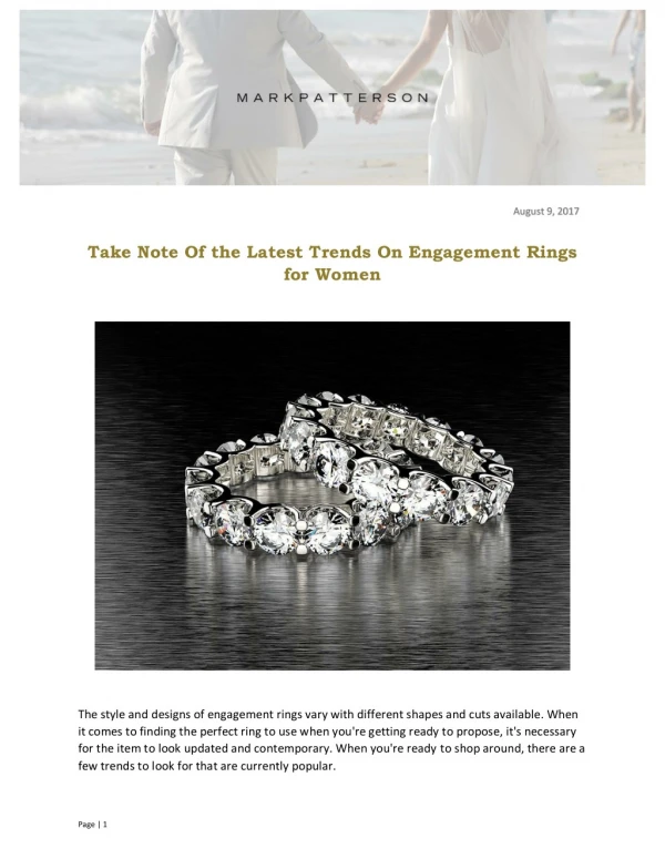 Take Note Of the Latest Trends On Engagement Rings for Women