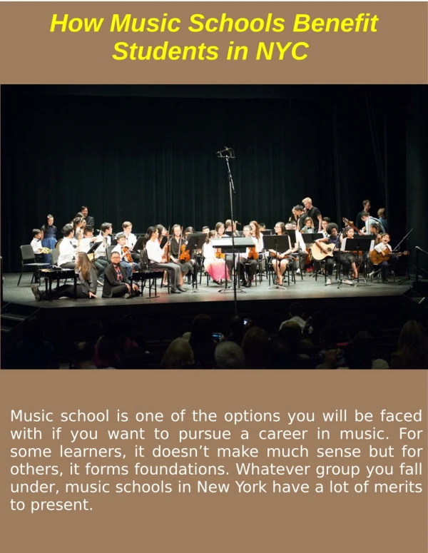 The Benefits of Music Schools For Students of NYC