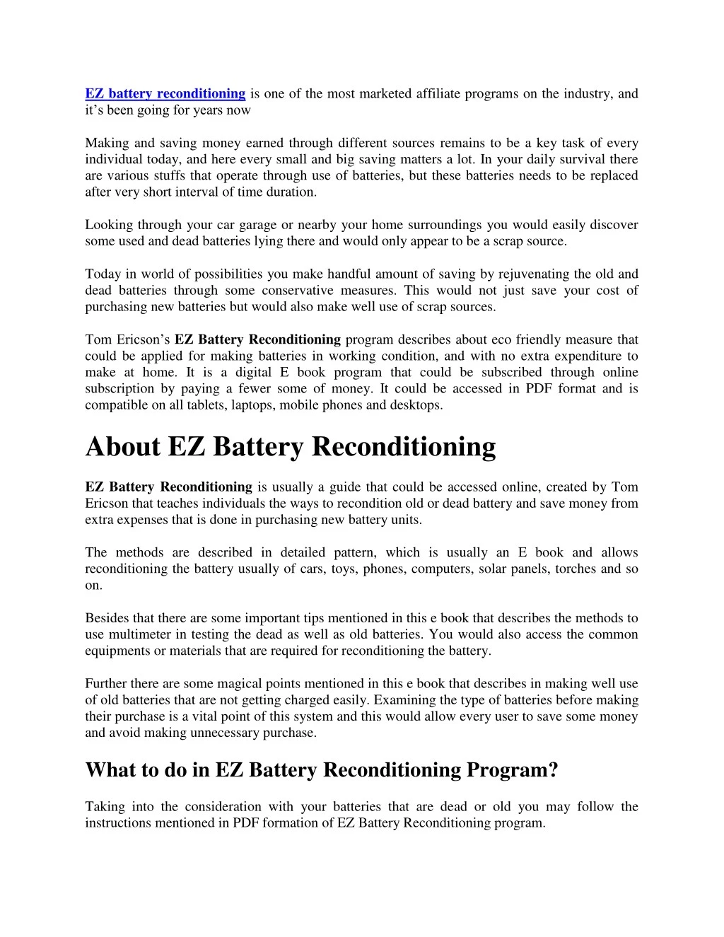 ez battery reconditioning is one of the most