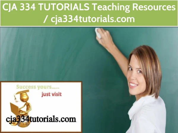 CJA 334 TUTORIALS Teaching Resources / cja334tutorials.com