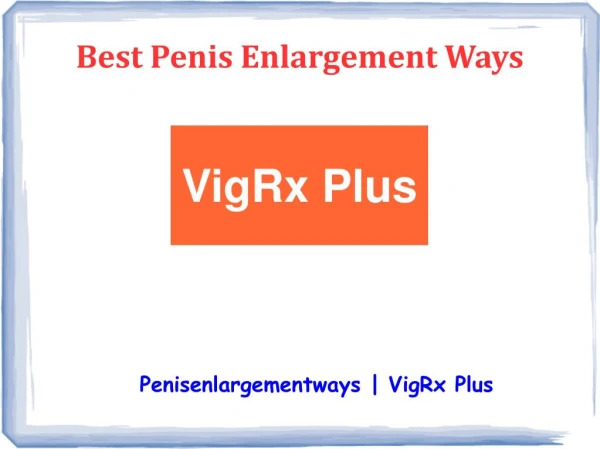 Order Online VigRx Plus pills