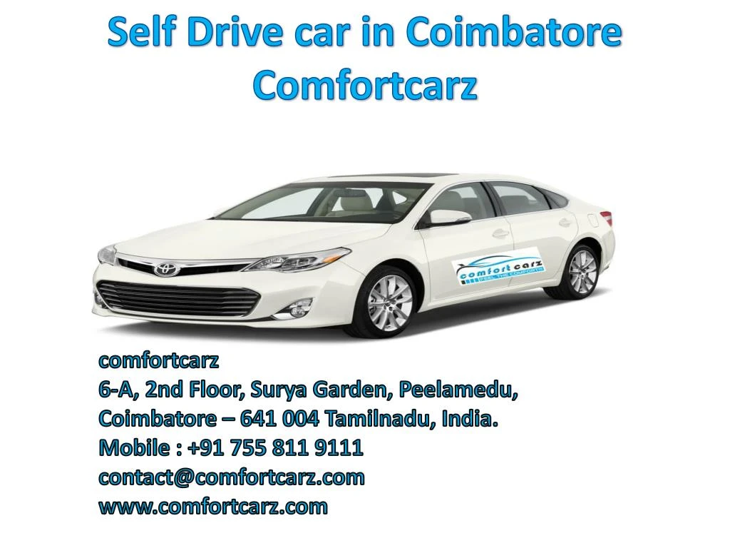 self drive car in coimbatore comfortcarz