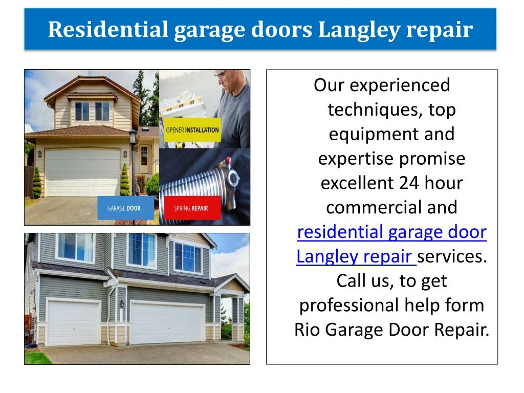 residential garage doors langley repair