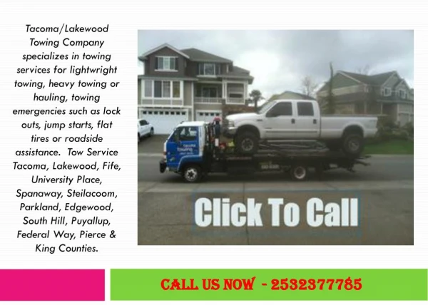 Emergency Towing Company in Tacoma