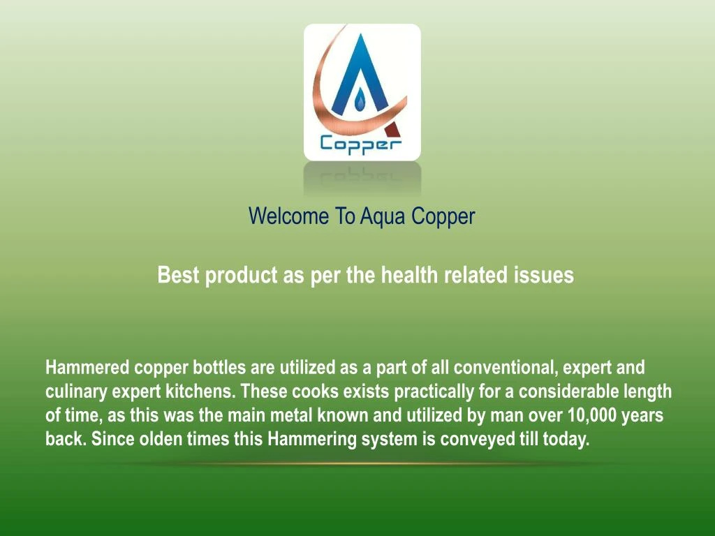 welcome to aqua copper