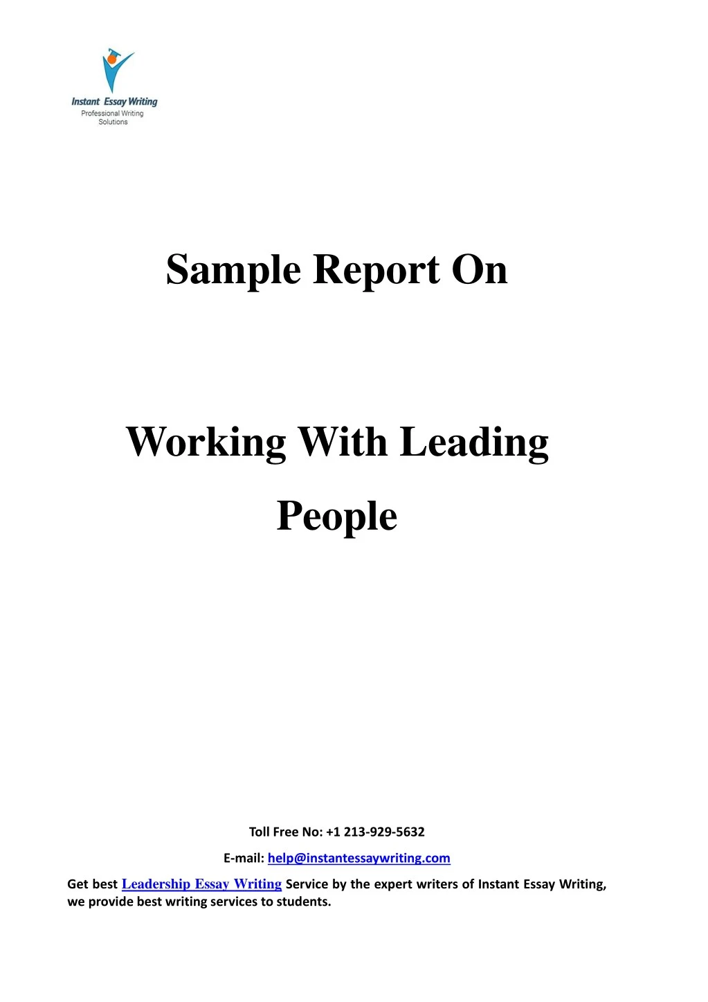 sample report on
