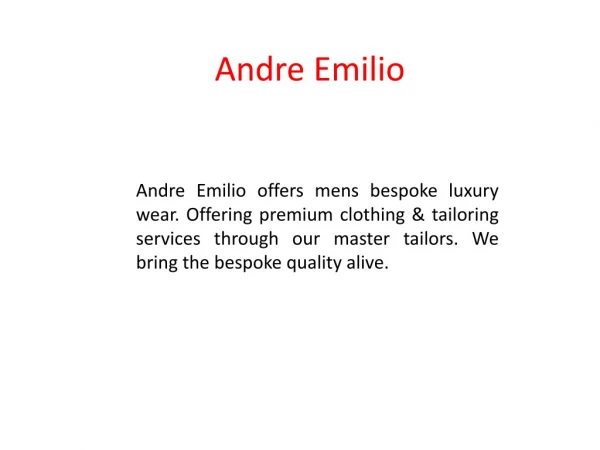 Men's Dress Shirts Online - Andre Emilio