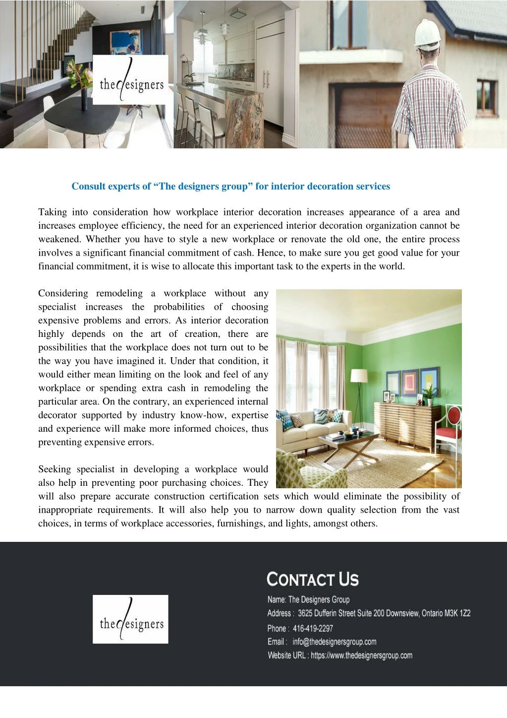 consult experts of the designers group