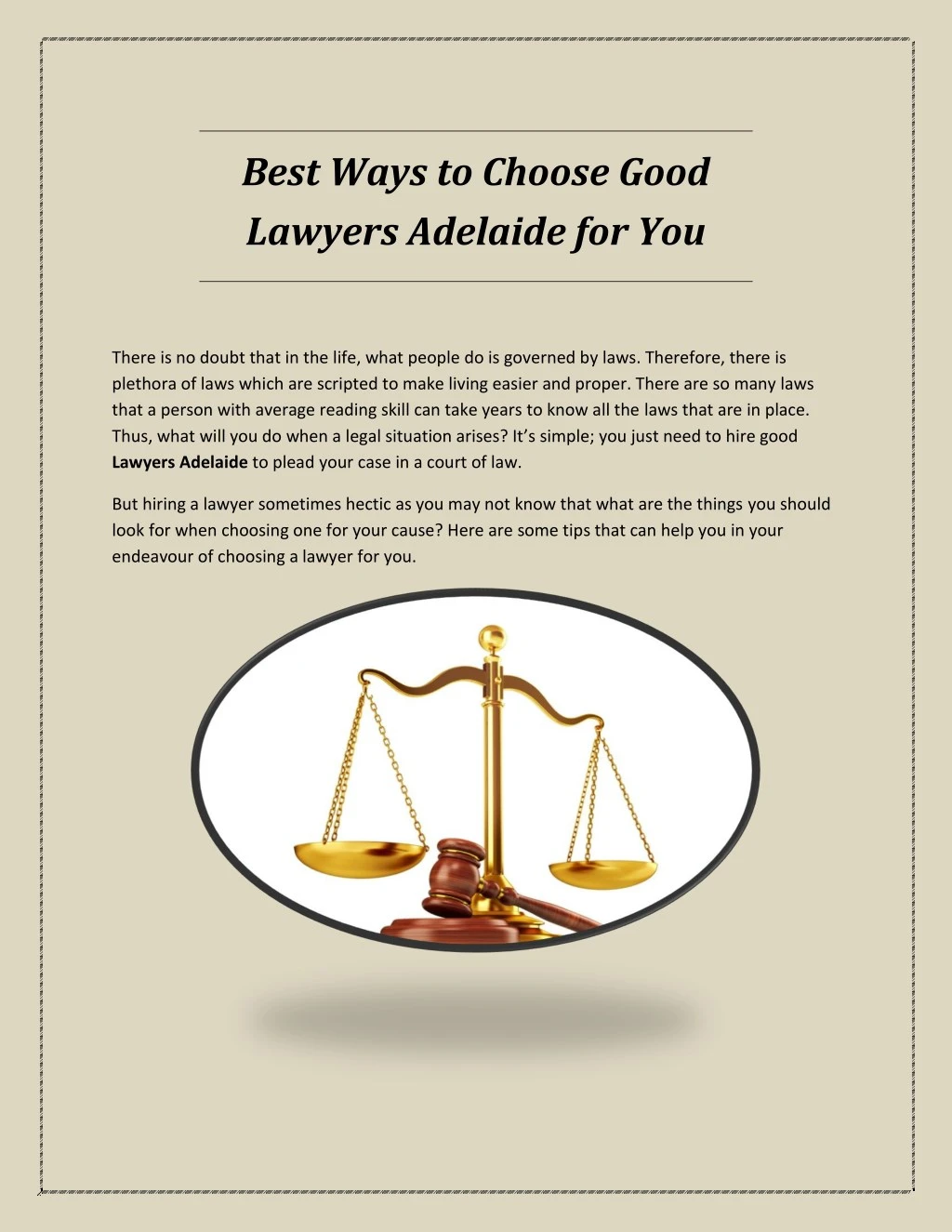 best ways to choose good lawyers adelaide for you