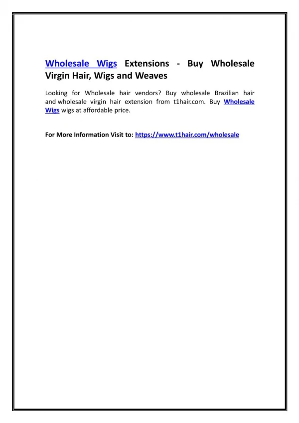 Wholesale Wigs Extensions - Buy Wholesale Virgin Hair, Wigs and Weaves