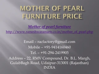 Mother of Pearl Furniture Price