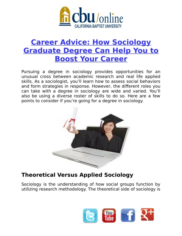 Career Advice: How Sociology Graduate Degree Can Help You to Boost Your Career