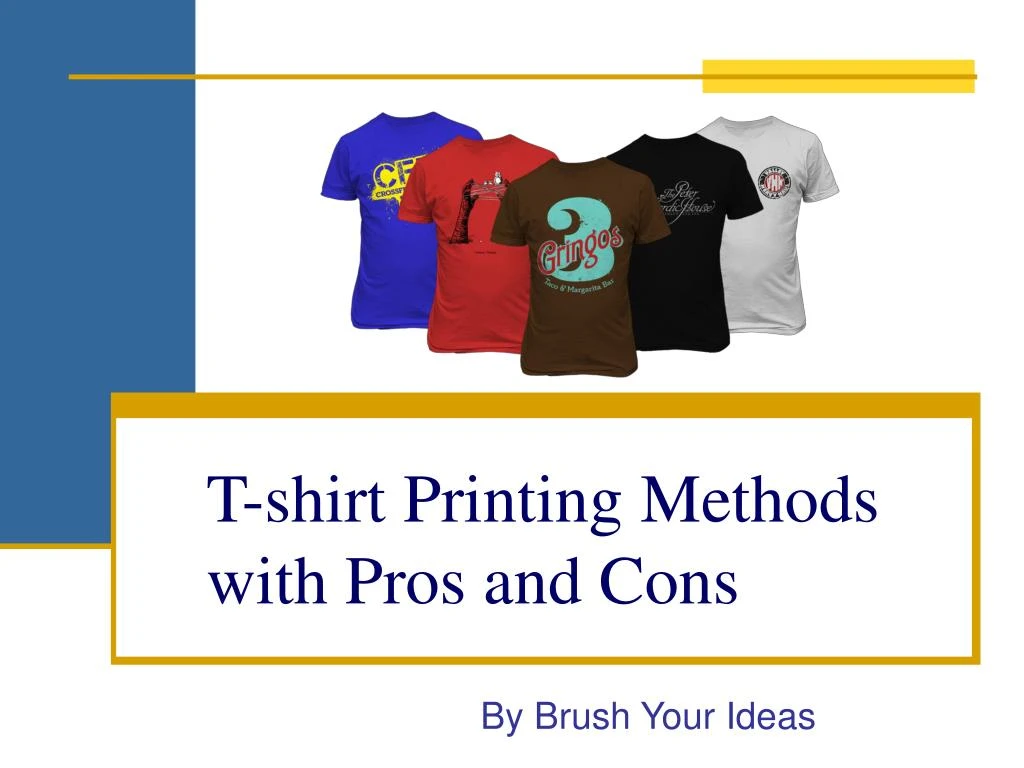 t shirt printing methods with pros and cons
