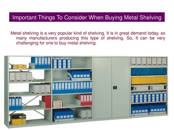Important Things To Consider When Buying Metal Shelving