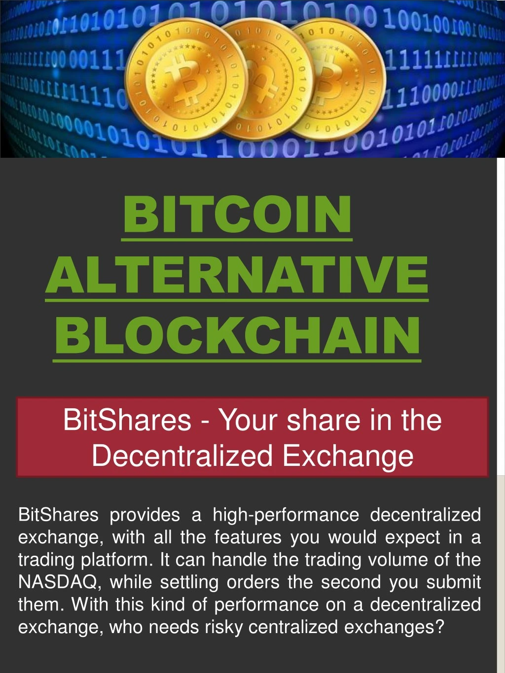 bitcoin alternative blockchain