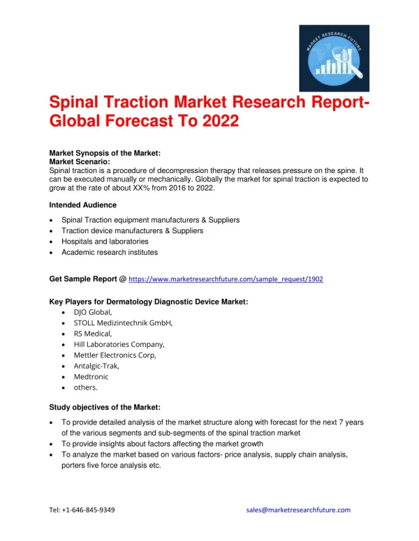 Spinal Traction Market Research Report- Global Forecast To 2022