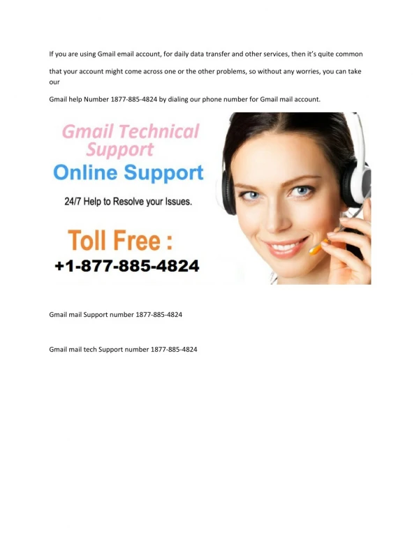 Gmail mail Support Services 1877-885-4824
