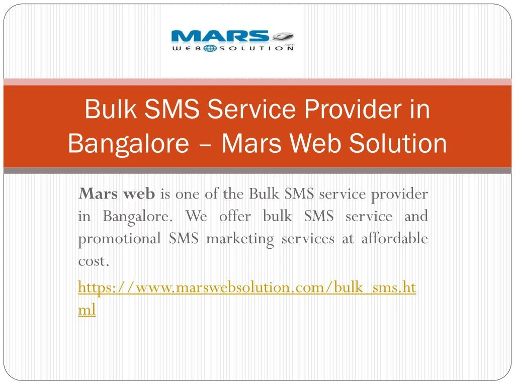 bulk sms service provider in bangalore mars web solution