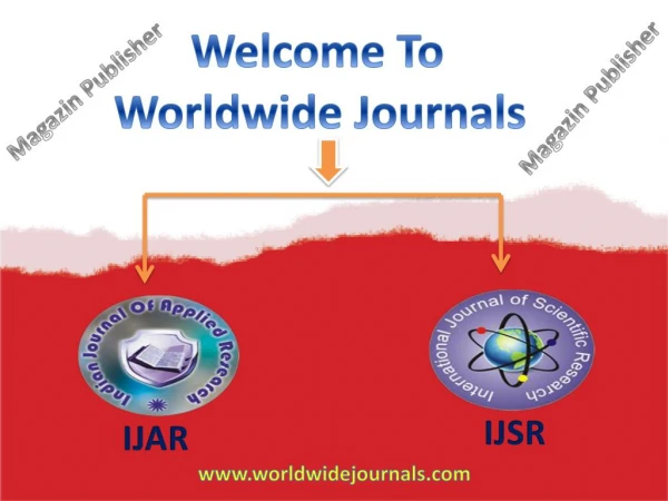 Best Monthly Printed Journals - IJAR and IJSR