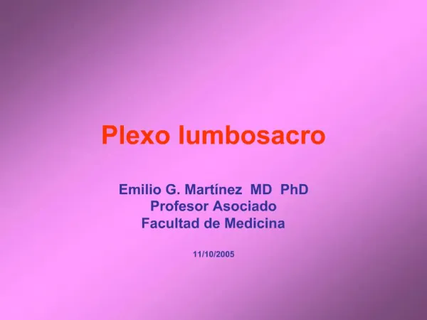 Plexo lumbosacro