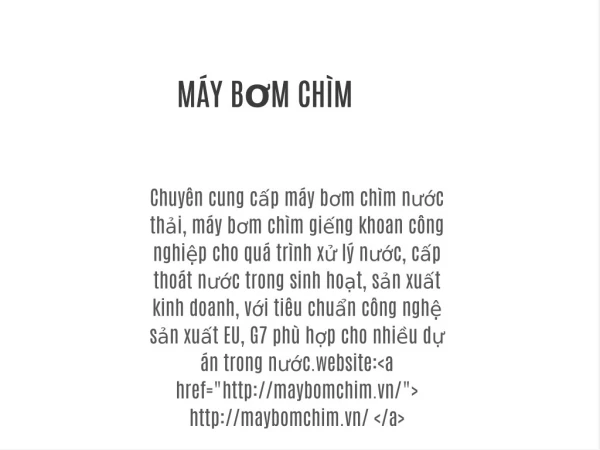 máy bơm chìm