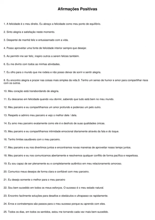 afirma es positivas